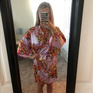 Purple Floral Robe